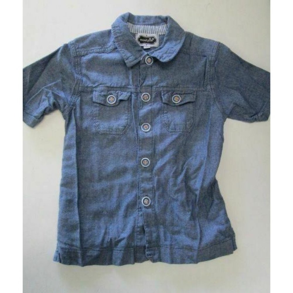 Mud Pie short sleeve button front shirt SIZE 2T